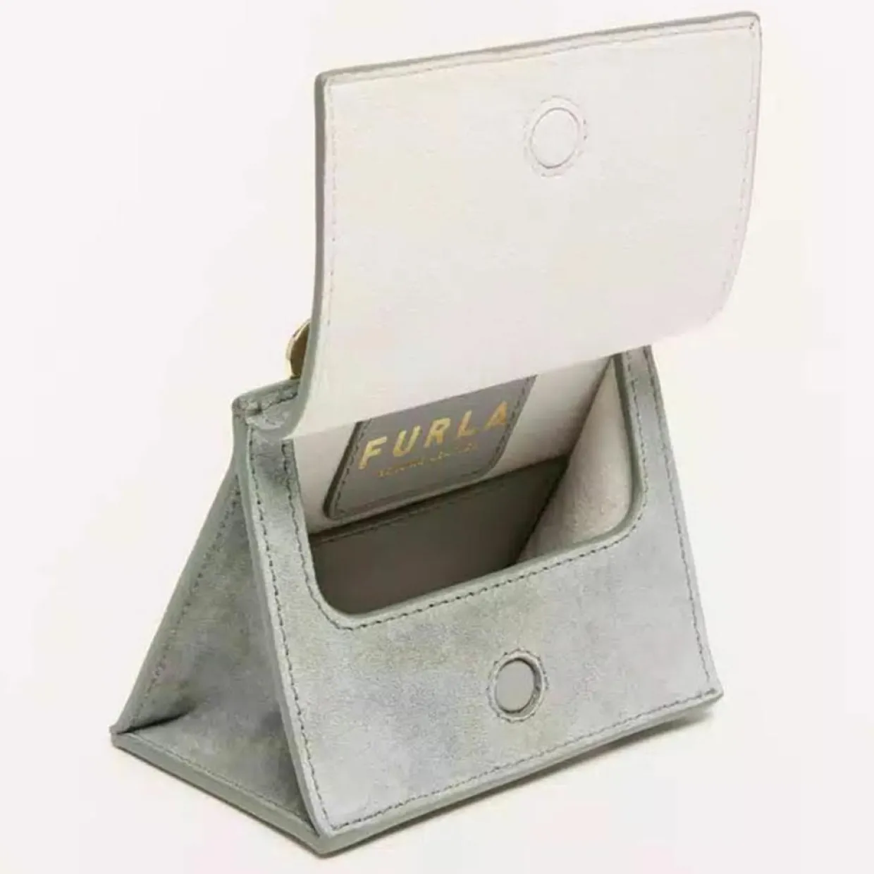 Micro Sac à main en Velours de Cuir Ligne Future argenté 11.0x9.5x7.5 cm-Furla Sale
