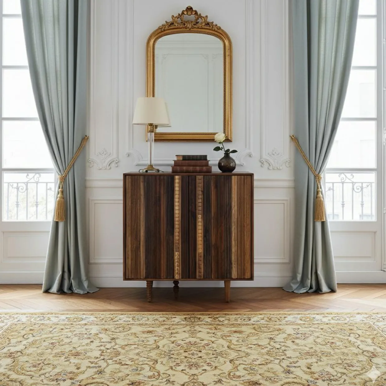 Bois & Chiffons Meubles De Rangement^Mini bar 2 portes Manguier Ramon Naturel - 100x45x100 cm