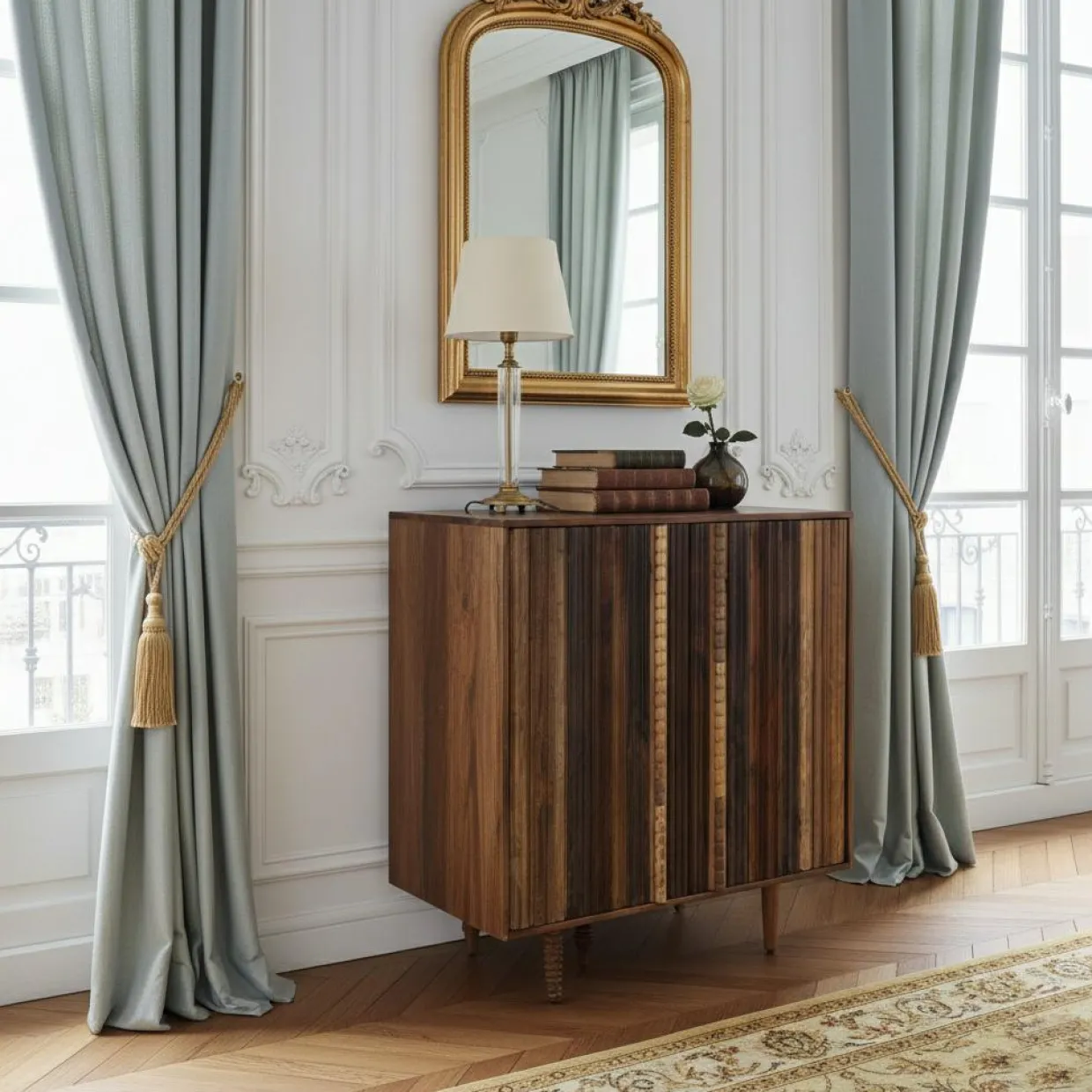 Bois & Chiffons Meubles De Rangement^Mini bar 2 portes Manguier Ramon Naturel - 100x45x100 cm