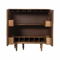 Bois & Chiffons Meubles De Rangement^Mini bar 2 portes Manguier Ramon Naturel - 100x45x100 cm