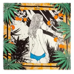 Mini Foulard Palmlady_Mini safran - 54x54 cm-Wild Best