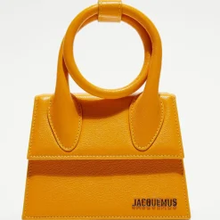 Femme Jacquemus Sacs^Mini sac à main en Cuir Le Chiquito Noeud orange - 18x13.5 cm