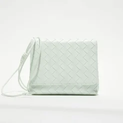 Mini sac bandoulière en Cuir nappa Intrecciato l'or des glaciers - 19x15x6 cm-Bottega Veneta