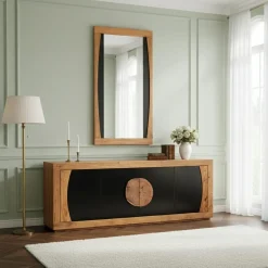 Miroir 170 cm Acacia Dimona Naturel - 170x2x90 cm-Bois & Chiffons Outlet