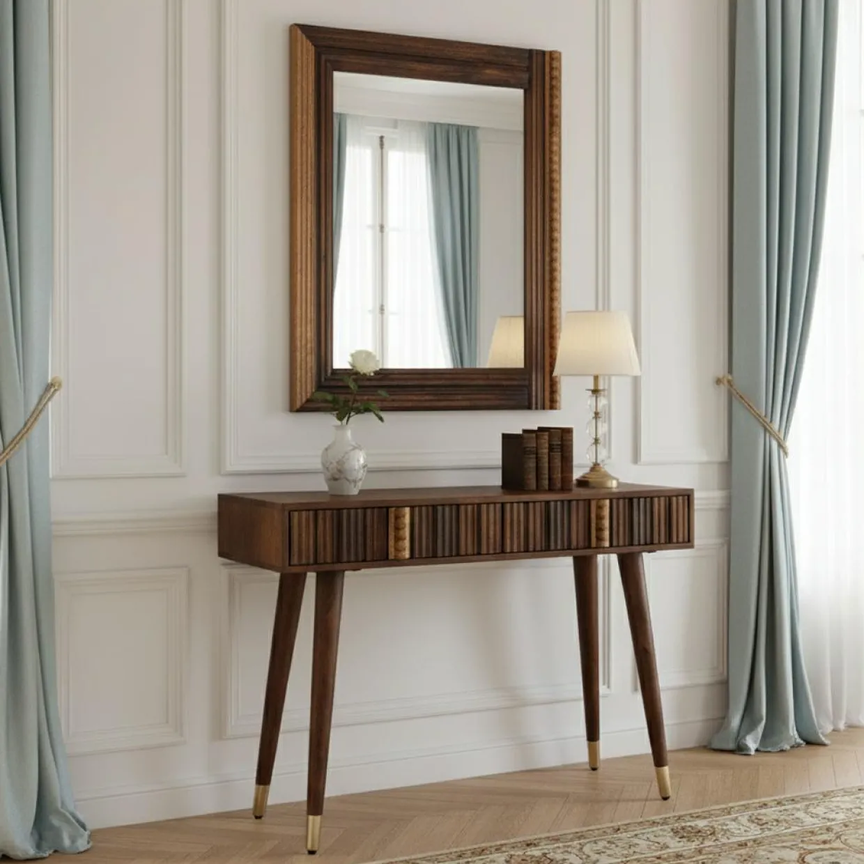 Bois & Chiffons Miroirs^Miroir exotique Manguier Ramon Naturel - 80x4x100 cm