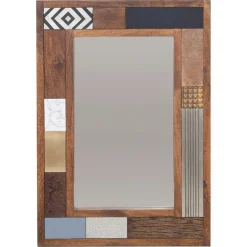 Bois & Chiffons Miroirs^Miroir peau de vache bois sculpté manguier terranova marron - 100x4x70 cm