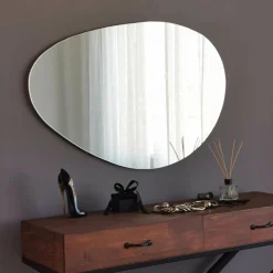 Miroir Porto noir - 76x50x2.2 cm-Wooden Art Best