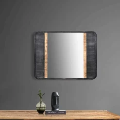 Bois & Chiffons Miroirs^Miroir tendance Manguier Farm II Naturel - 110x3x85 cm
