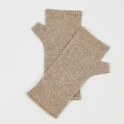 Mitaines 100% Cachemire poignets en côtes Mindy chestnut-Cashmere Tribu New
