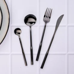 Bjorn Couverts De Table^Ménagère Abel noire - 24 pièces