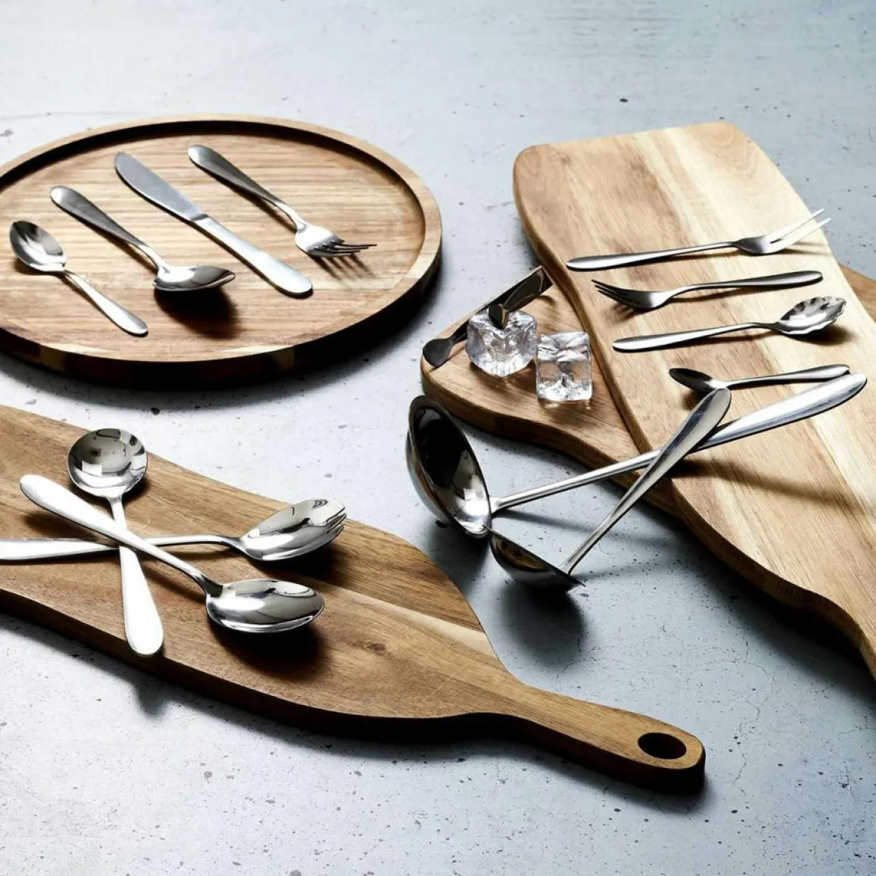 Cook Concept Couverts De Table^Ménagère avec coffret en bois & tiroir noire - 84 pièces