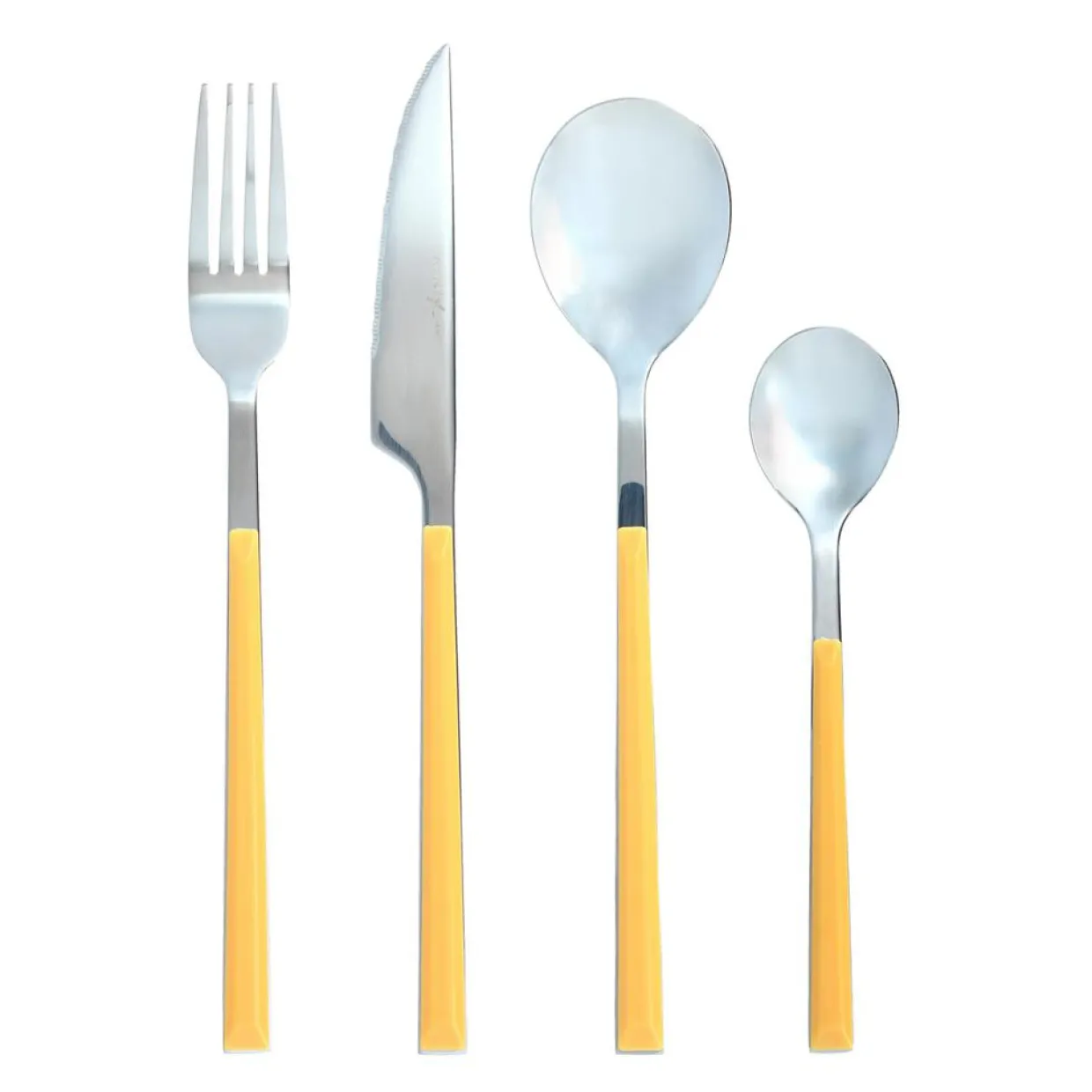 Menastyl Couverts De Table^Ménagère Colorama safran - 24 Pièces