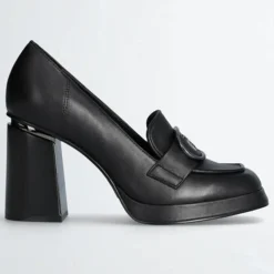 Femme Liu-Jo Mocassins^Mocassins à talon Nana en Cuir noirs