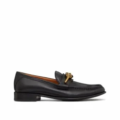 Femme Valentino Garavani Mocassins^Mocassins en cuir à logo V et lune noirs