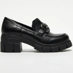 Mocassins en Cuir Bijoux noirs - Talon 6 cm-Galeries Lafayette Online