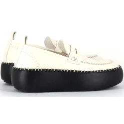 Femme Oa Non Fashion Mocassins^Mocassins en Cuir blancs - Talon 5 cm