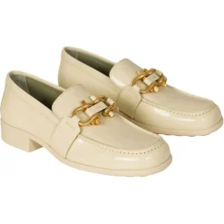 Femme Bottega Veneta Mocassins^Mocassins en Cuir Monsieur écrus