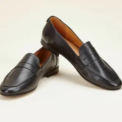 Mocassins en Cuir Viveca noirs-Cosmoparis Clearance