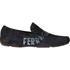 Mocassins en Velours de Cuir Andren marine-Salvatore Ferragamo Best