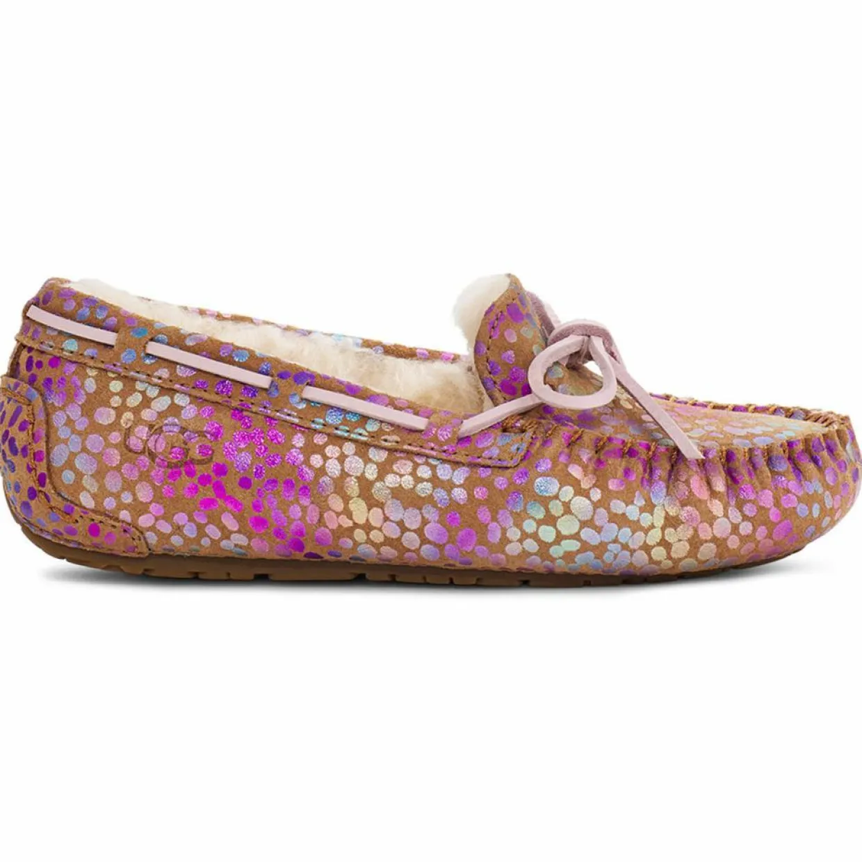 Mocassins fourrés Laine en Velours de Cuir Dakota Spots roses-Ugg New