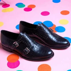 Monks en Cuir Emabi noires-Cosmoparis New