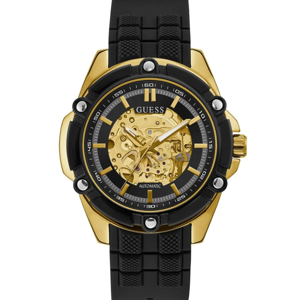 Montre Automatique Homme Bolt en Silicone noire-Guess Hot