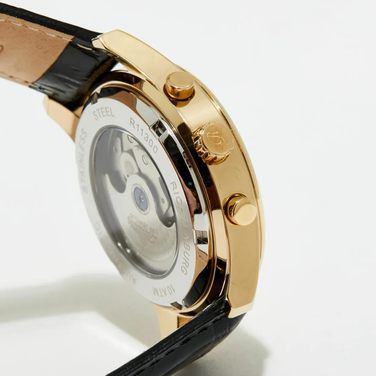 Montre automatique Homme en Cuir Athen noire-Richtenburg Clearance