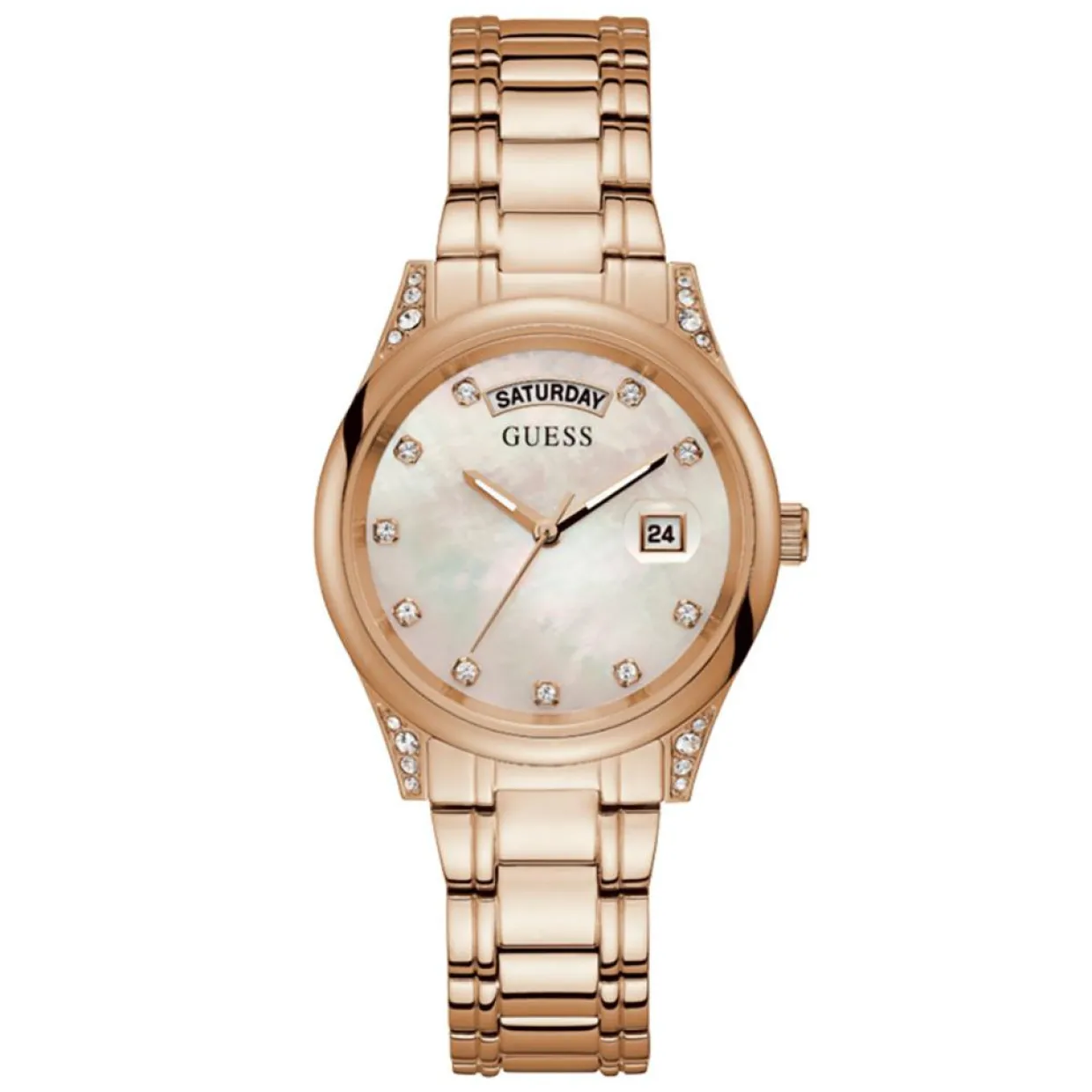 Montre Femme Aura en Acier rose doré-Guess New