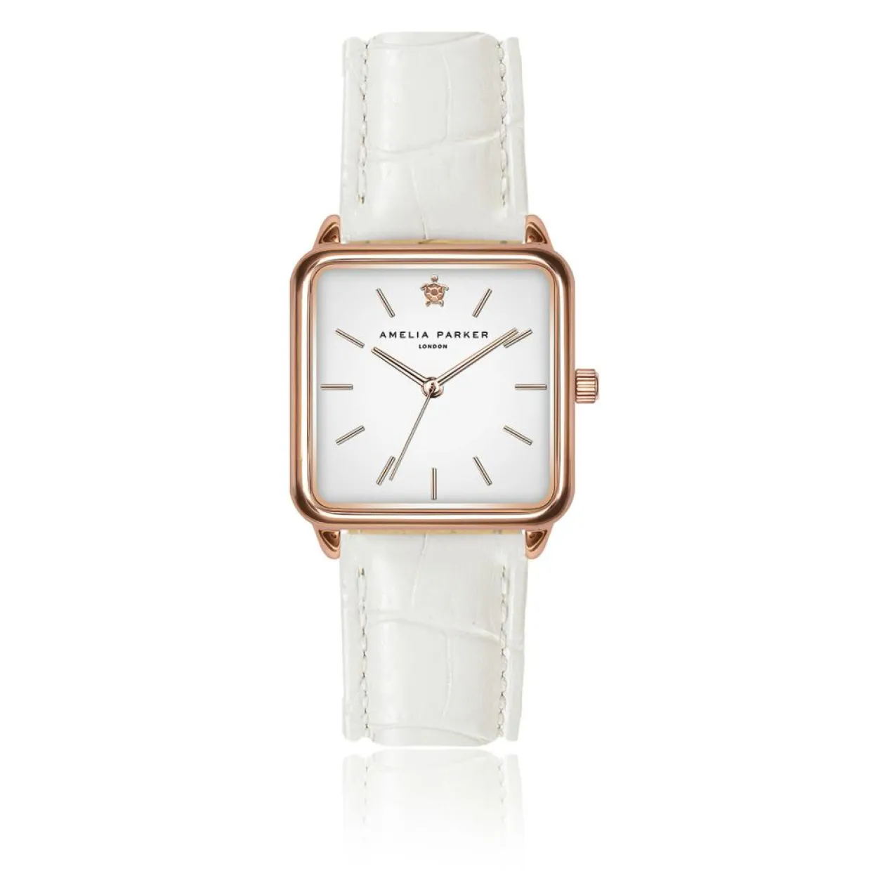 Montre Femme Bay en Cuir blanche-Amelia Parker