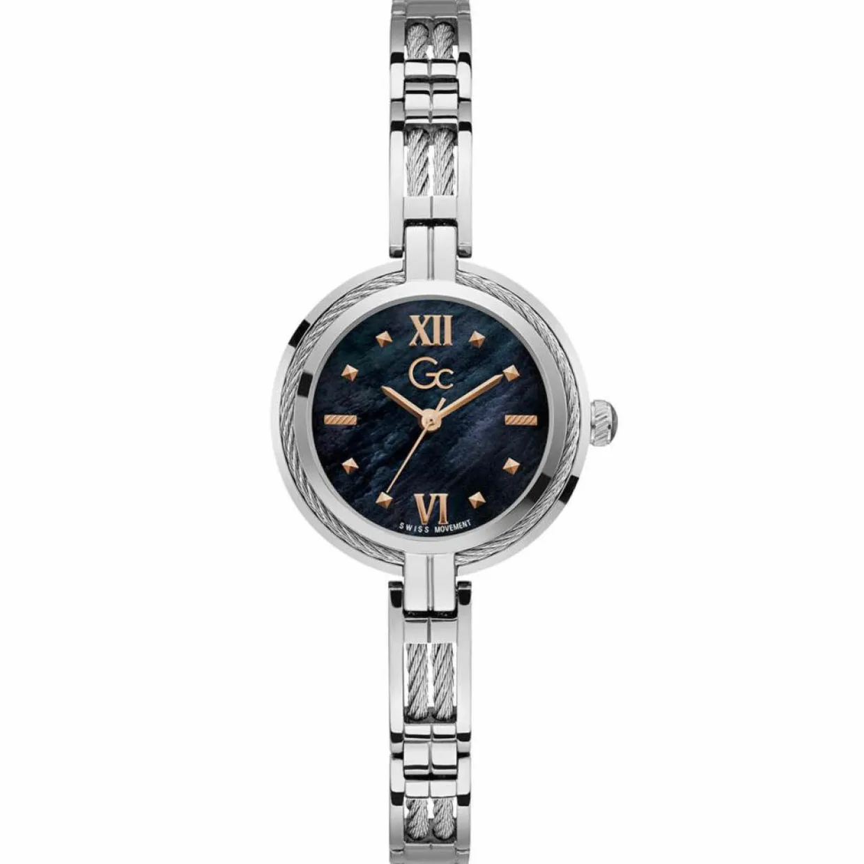Montre Femme Cable Bijou en Acier inoxydable argentée-Guess Collection Discount