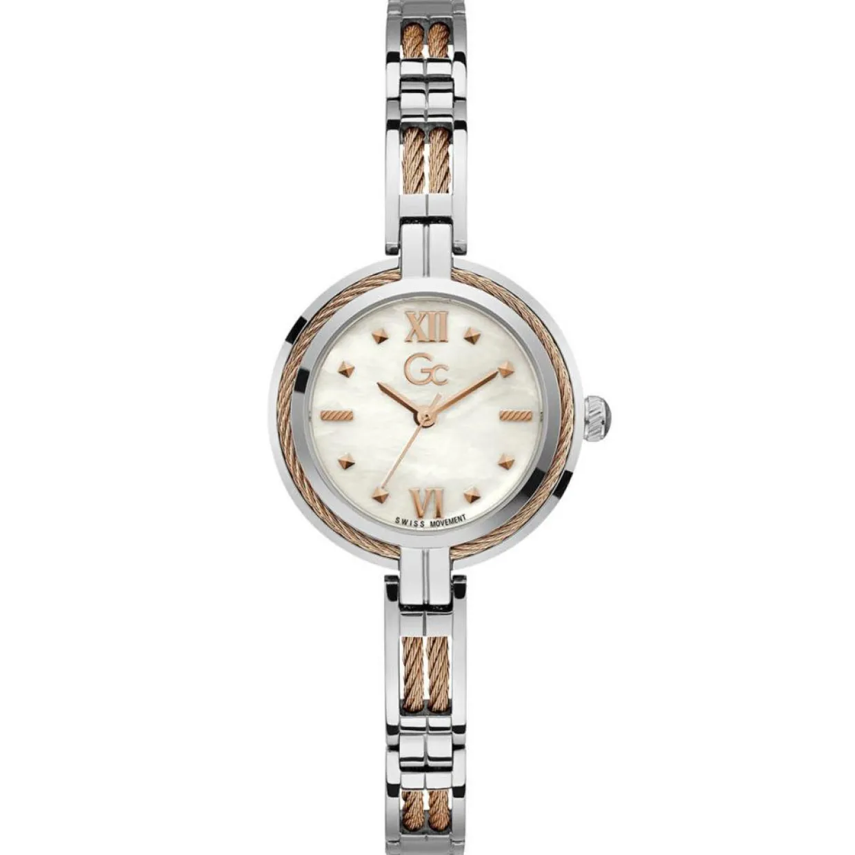 Femme Guess Collection Montres^Montre Femme Cable Bijou en Acier inoxydable rose doré/argenté