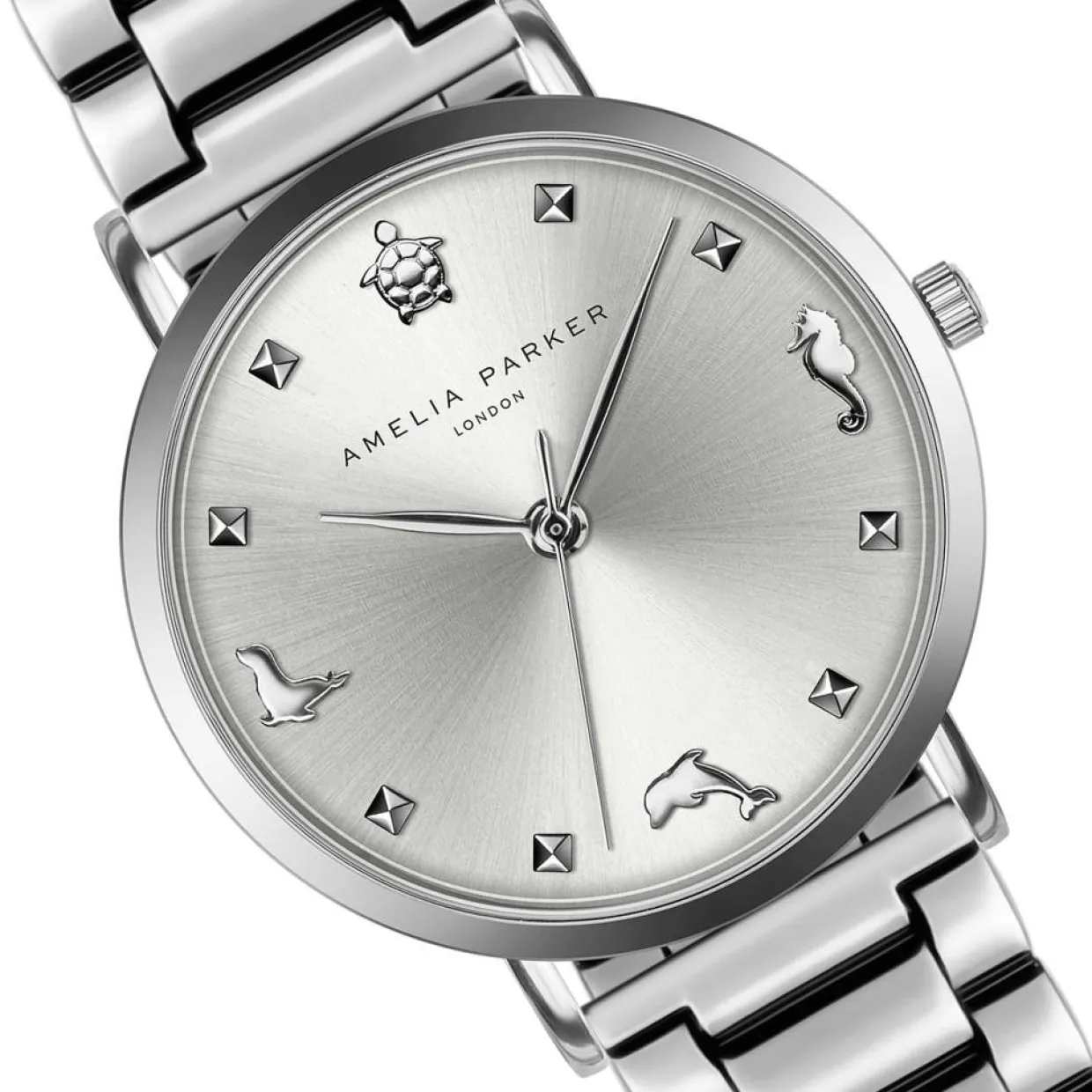 Montre Femme Charm en Acier argentée-Amelia Parker Sale