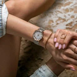 Montre Femme Classique en Acier argentée-Amelia Parker Discount