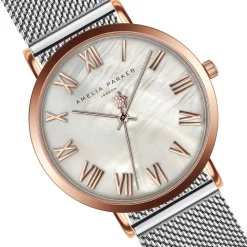 Montre Femme Classique en Acier argentée-Amelia Parker Discount