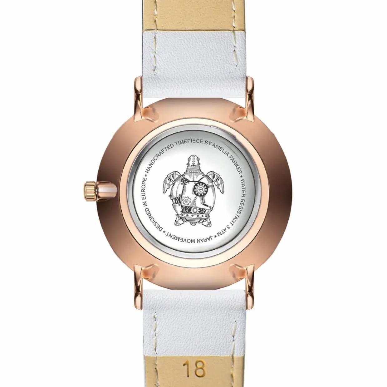Montre Femme Classique en Cuir blanche-Amelia Parker Discount