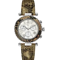 Montre Femme Diver Chic en Cuir beige/noir-Guess Collection Outlet