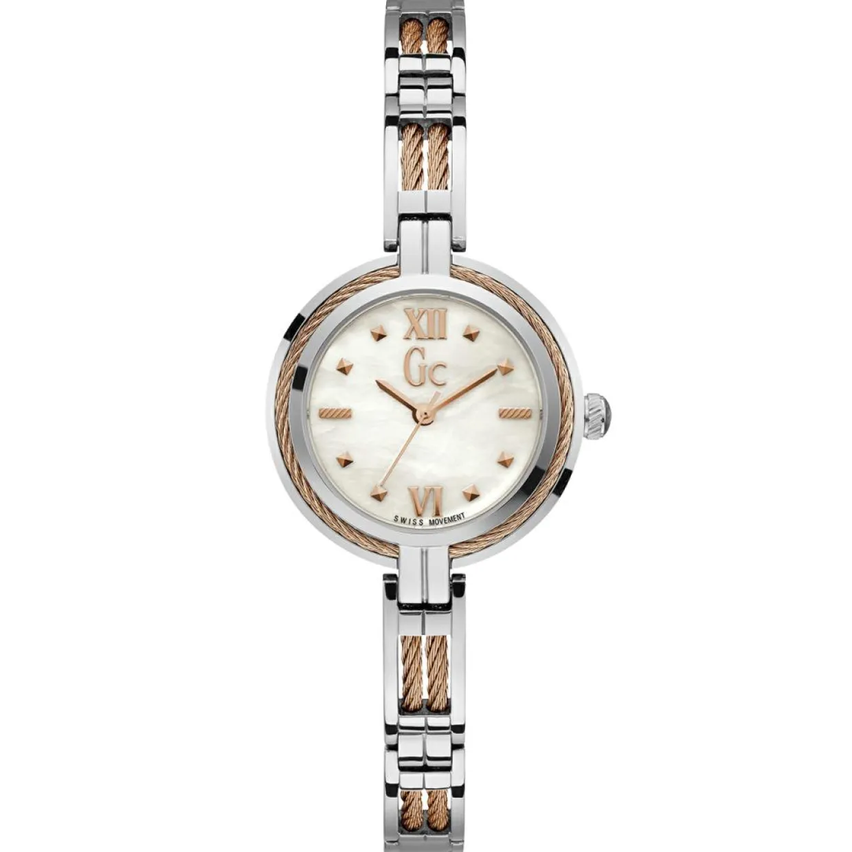 Montre Femme en Acier argenté/rose doré-Guess Collection Discount