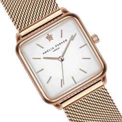 Femme Amelia Parker Montres^Montre Femme en Acier Bay rose doré