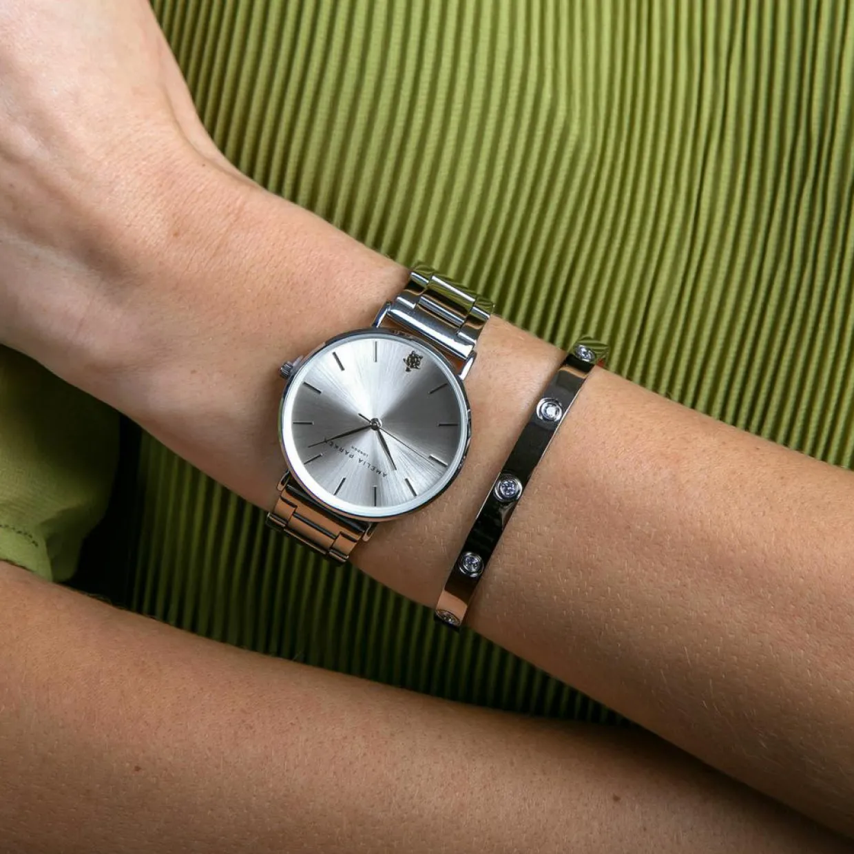 Femme Amelia Parker Montres^Montre Femme en Acier Capsule Grey argentée