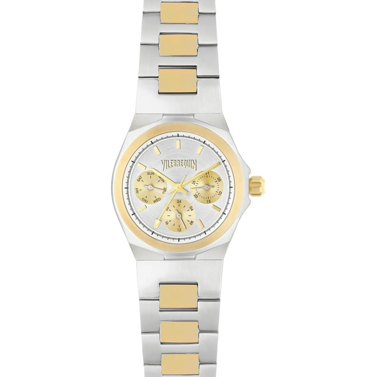 Femme Vilebrequin Montres^Montre Femme en Acier Chronographe argenté/doré
