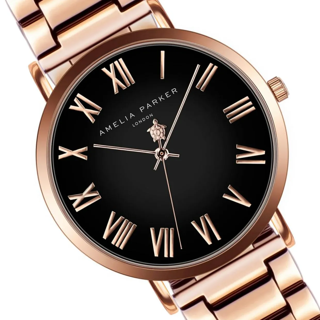 Femme Amelia Parker Montres^Montre Femme en Acier Grand rose doré