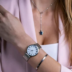Femme Amelia Parker Montres^Montre Femme en Acier Grand argentée