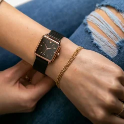 Femme Amelia Parker Montres^Montre Femme en Acier Night Plaza noire
