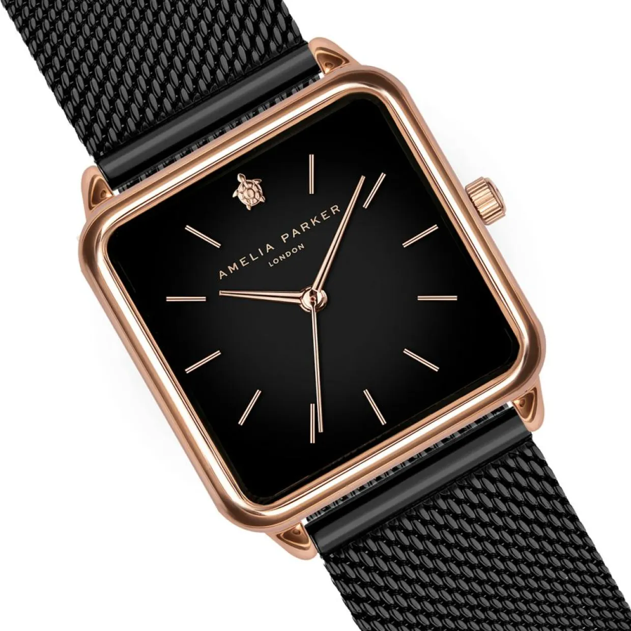 Femme Amelia Parker Montres^Montre Femme en Acier Night Plaza noire