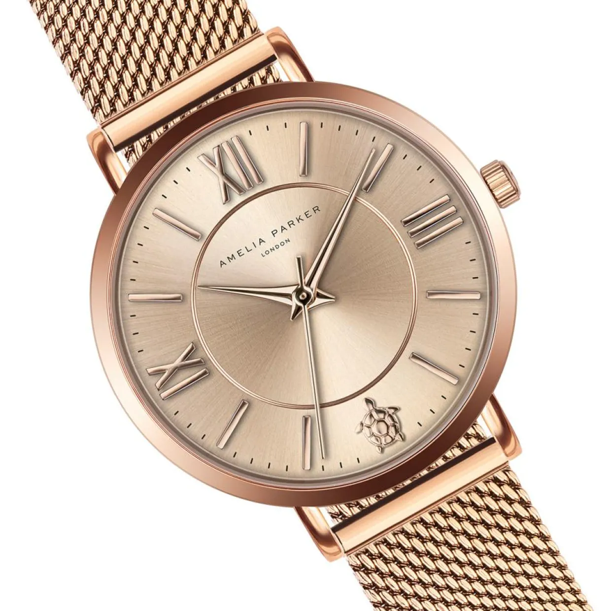 Femme Amelia Parker Montres^Montre Femme en Acier Petite rose doré
