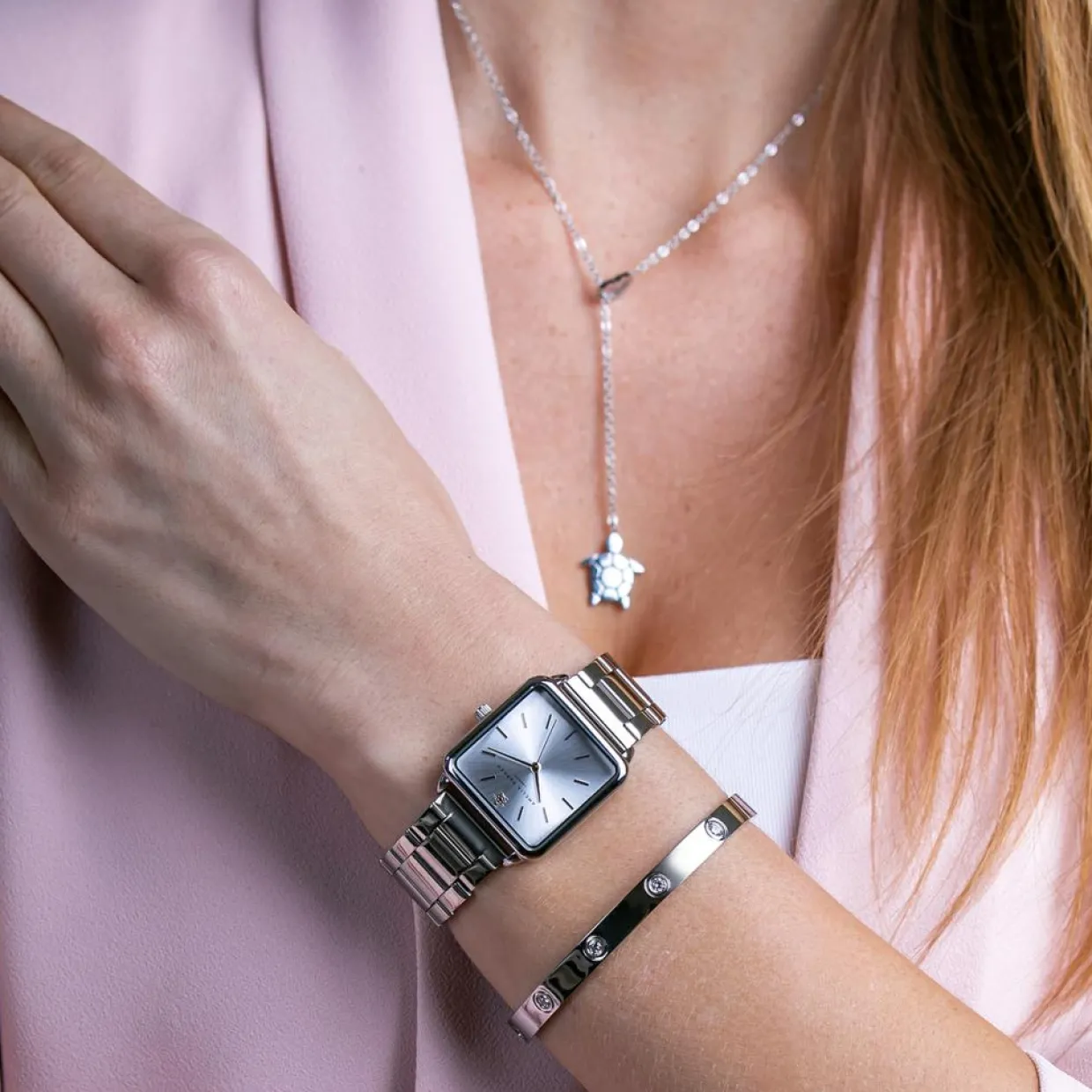 Femme Amelia Parker Montres^Montre Femme en Acier Plaza argentée