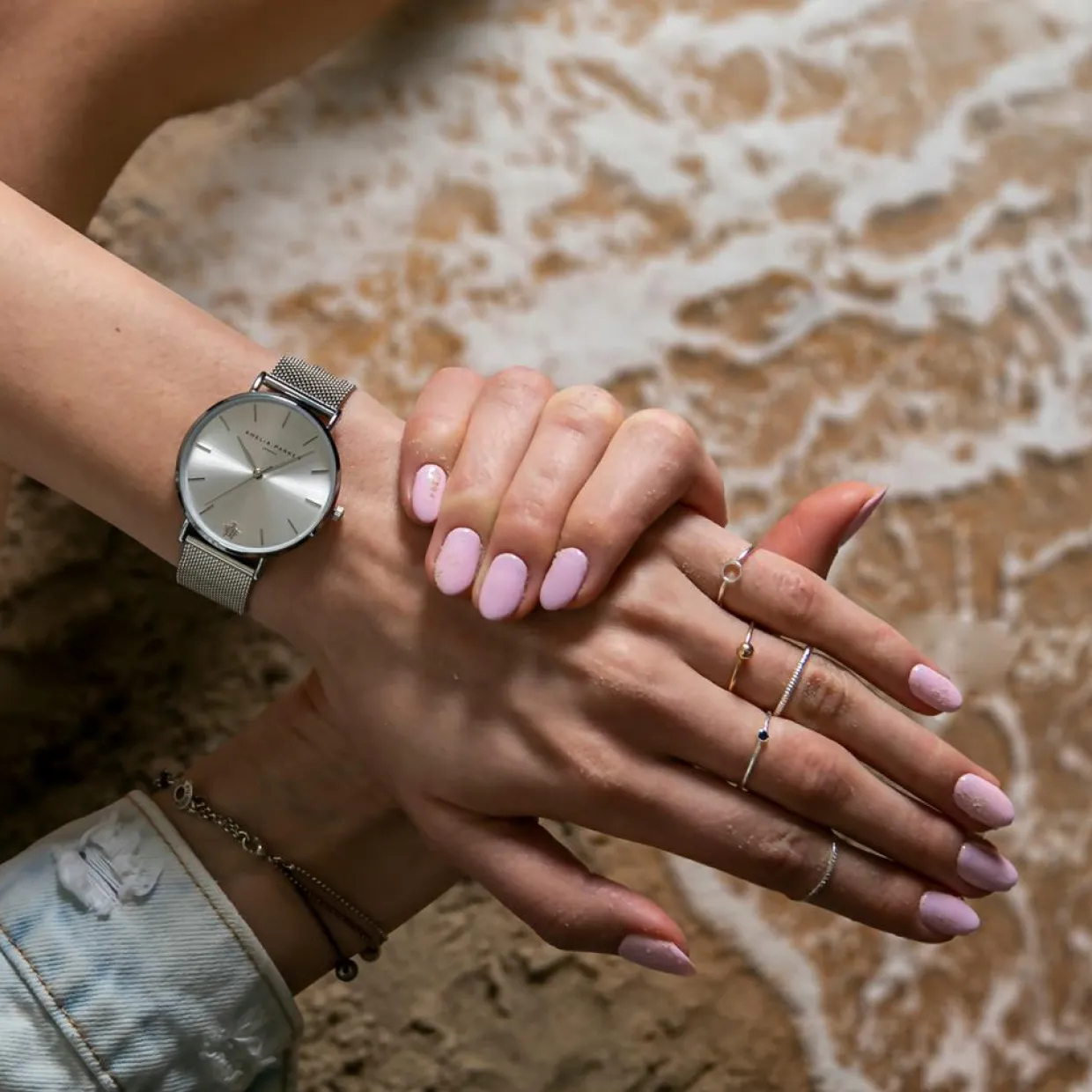 Femme Amelia Parker Montres^Montre Femme en Acier Pure argentée