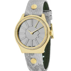 Femme Baldinini Montres^Montre Femme en Cuir & cristaux Swarovski Adria grise