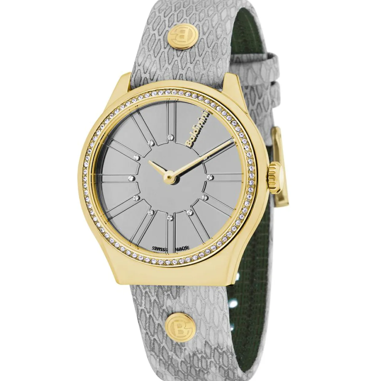 Femme Baldinini Montres^Montre Femme en Cuir & cristaux Swarovski Adria grise