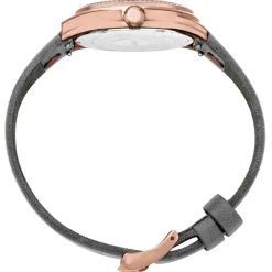 Femme Baldinini Montres^Montre Femme en Cuir & cristaux Swarovski Adria gris foncé